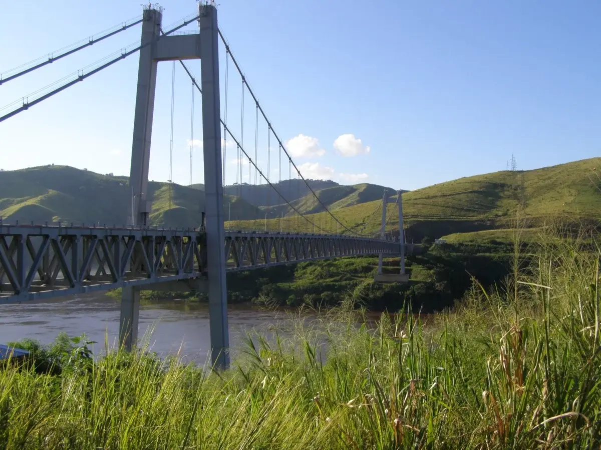 Pont du Maréchal à Matadi, pont suspendu sur le fleuve Congo